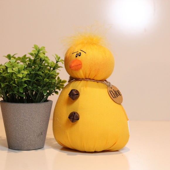 Yellow Plush Chick Home Accent Figurine - Picture 2 of 6